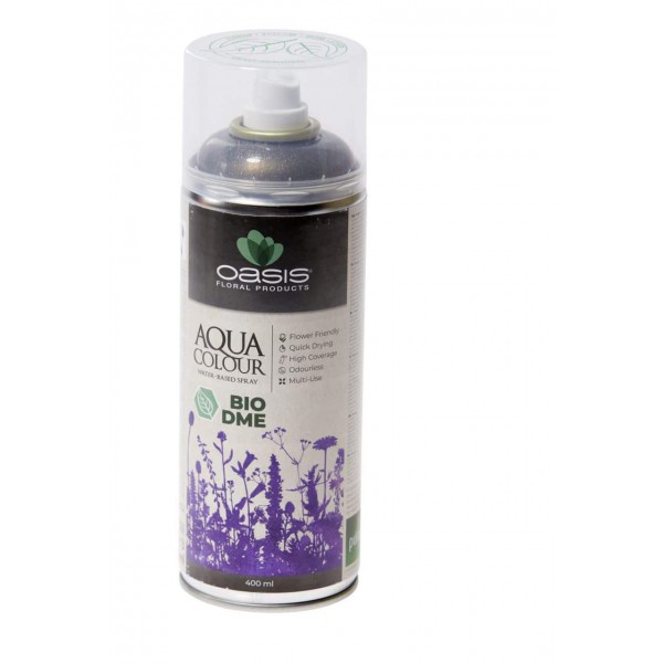 OASIS® AQUA COLOUR Sprej z bleščicami - Srebrna 400ml