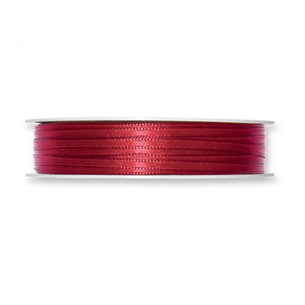 Saten trak - š:3mm x d:50m - Vinsko rdeč