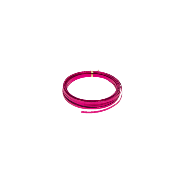 OASIS® Ploščata aluminijasta žica - Pink - 5mm x 8m