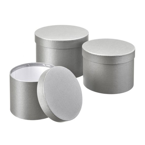 Dekorativne škatle - Sive - 3x box/set; 12x1