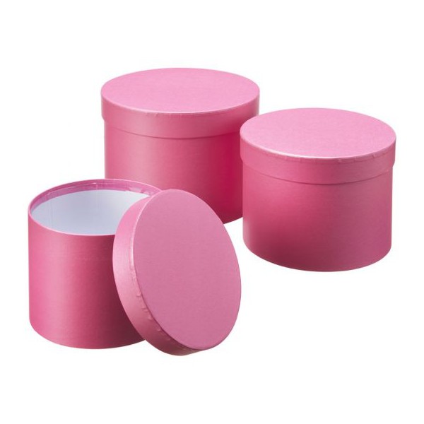 Dekorativne škatle - Temno  Pink - 3x box/set
