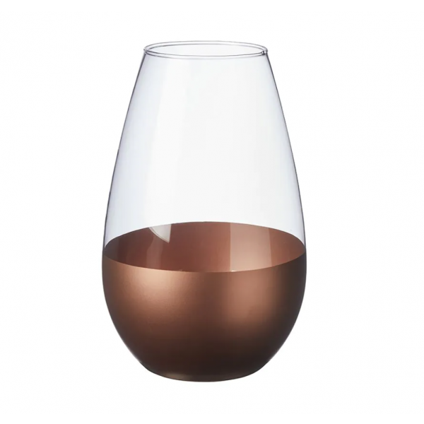 OASIS® Steklena vaza Isla Dipped 23,5cm x 15cm bakrena