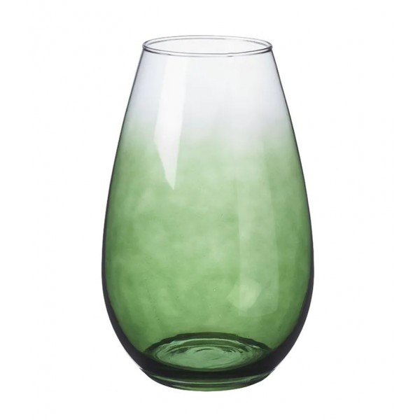 OASIS® Steklena vaza Isla Ombre 23,5cm x 15cm zelena