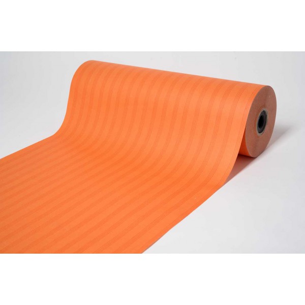 Ovojni papir s črtami - Oranžen - 75 cm