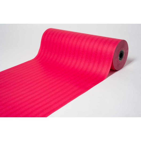 Ovojni papir s črtami - Rdeč - 75 cm