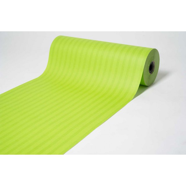 Ovojni papir s črtami - Zelena - 75 cm