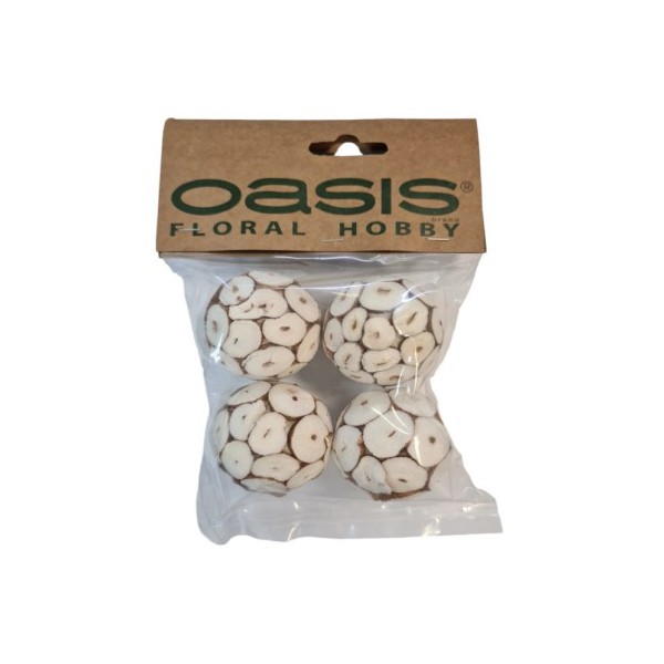 OASIS® Shola krogla Natur / fi 4 cm / 4 kos